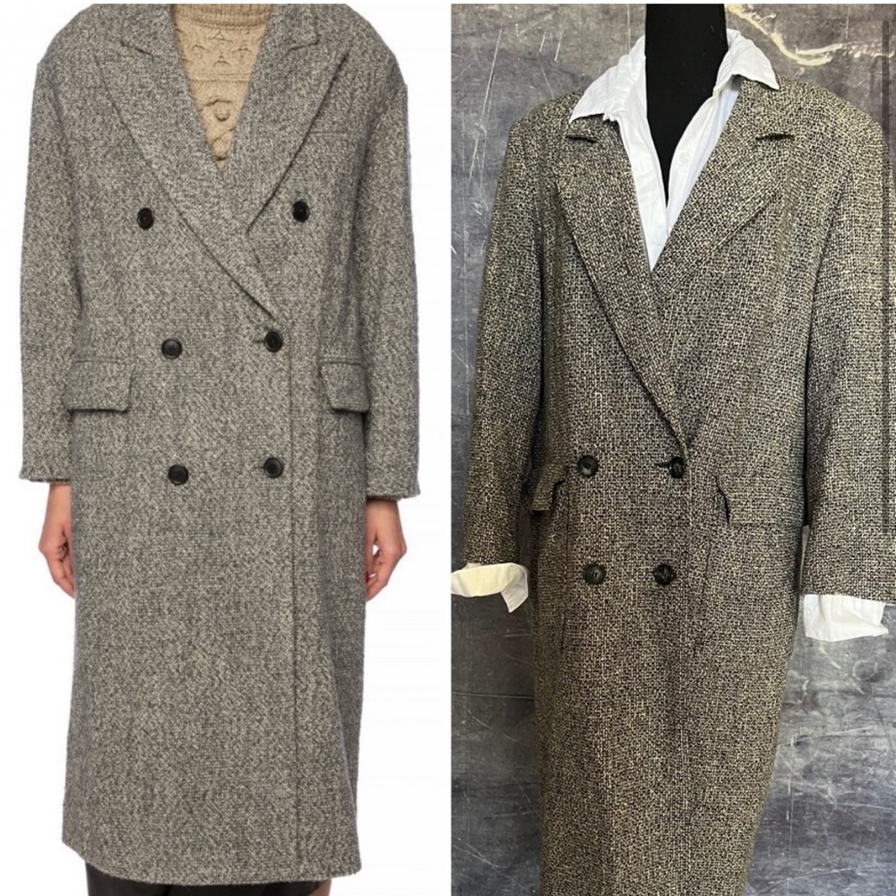 100% Wool Trench Long Coat